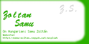 zoltan samu business card