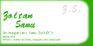 zoltan samu business card